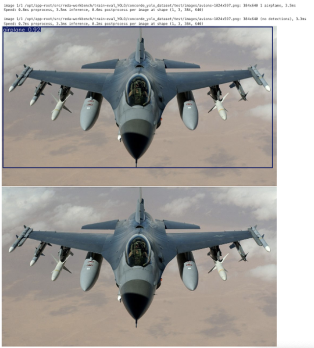 Test sur un avion non-Concorde